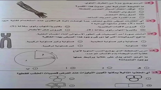 تداول امتحان الأحياء لطلاب علمي علوم عبر