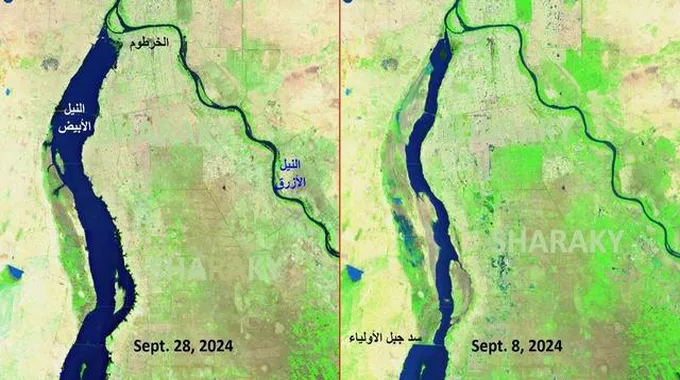 ارتفاع منسوب النيلين في السودان وتأثيراته