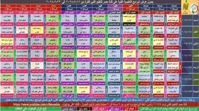 تبدأ اليوم.. جدول مواعيد عرض البرامج التعليمية