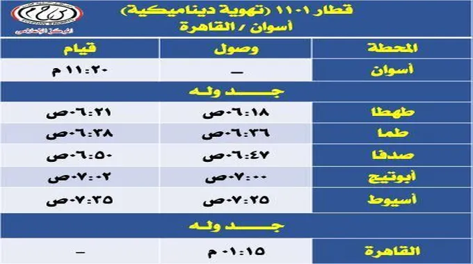 السكة الحديد: وقوف قطار 1011 