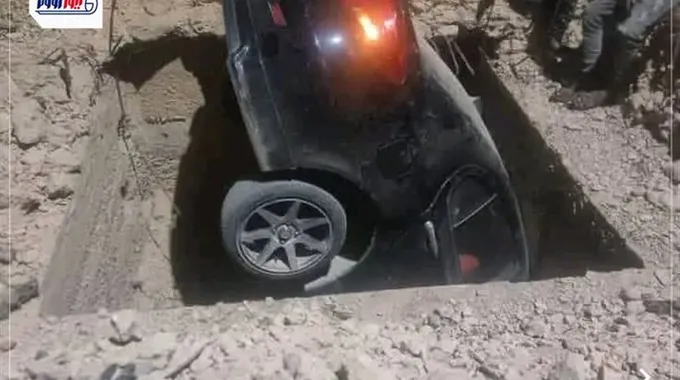 حادث انقلاب سيارة في 6 أكتوبر