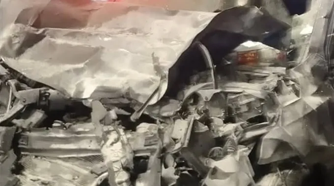 حادث تصادم مروع في منطقة العياط