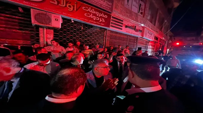 حريق مول رأفت صيام بالمنصورة