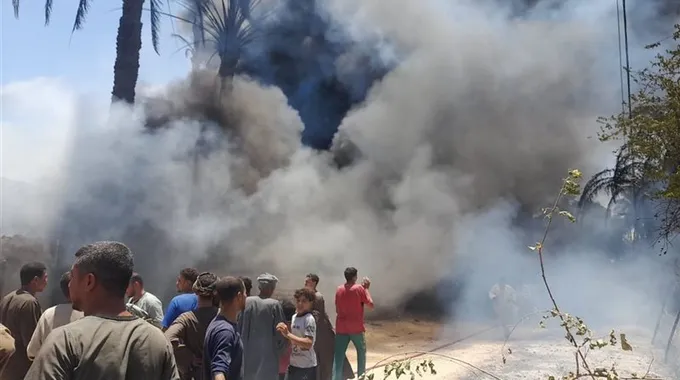 سيطرة الحماية المدنية على حريق بأسيوط